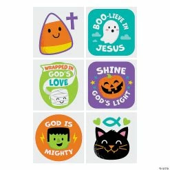 Religious Halloween Glitter Temporary Tattoos - 72 Pc.