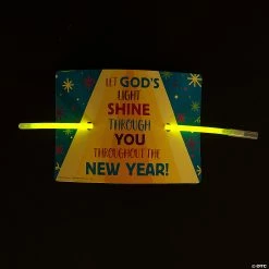 Religious New Year Glow Bracelets with Card