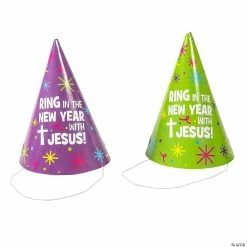 Religious New Year's Party Hat - 8 Pc.
