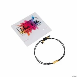 Religious Tween Bracelets with Card - 12 Pc. -Religious Apparel Sales Shop religious tween bracelets with card 12 pc 14115013 a02