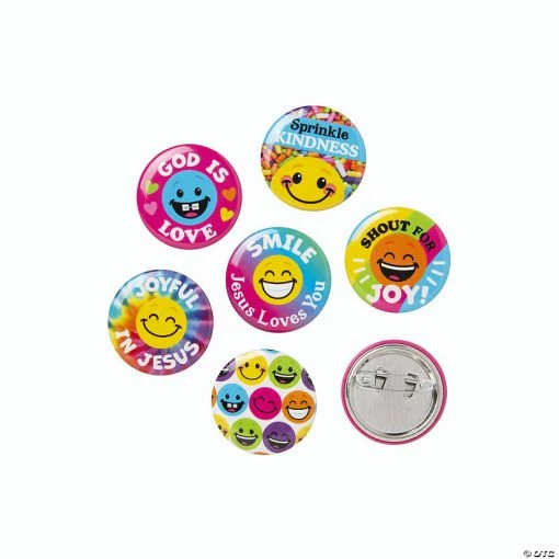 Smile Jesus Loves You Mini Button Assortment - 48 Pc. 7 Smile Jesus Loves You Mini Button Assortment - 48 Pc. -Religious Apparel Sales Shop smile jesus loves you mini button assortment 48 pc 14097446